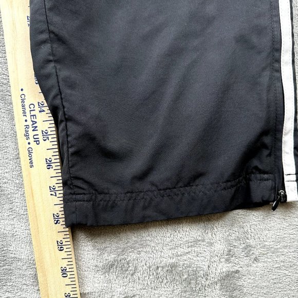 Adidas Track Pants Adult M Black Joggers Drawstring Athletic Casual Mens - Picture 4 of 7